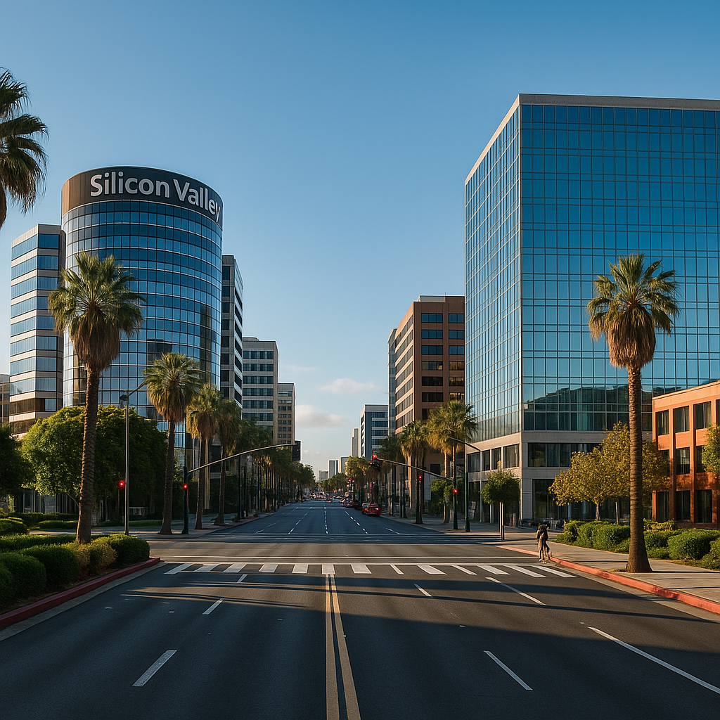 アメリカのシリコンバレーの街並み